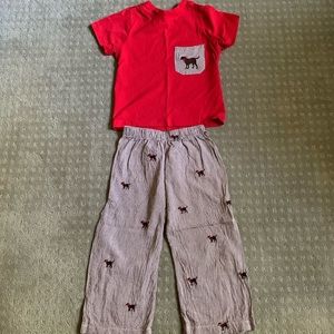 Embroidered dog outfit